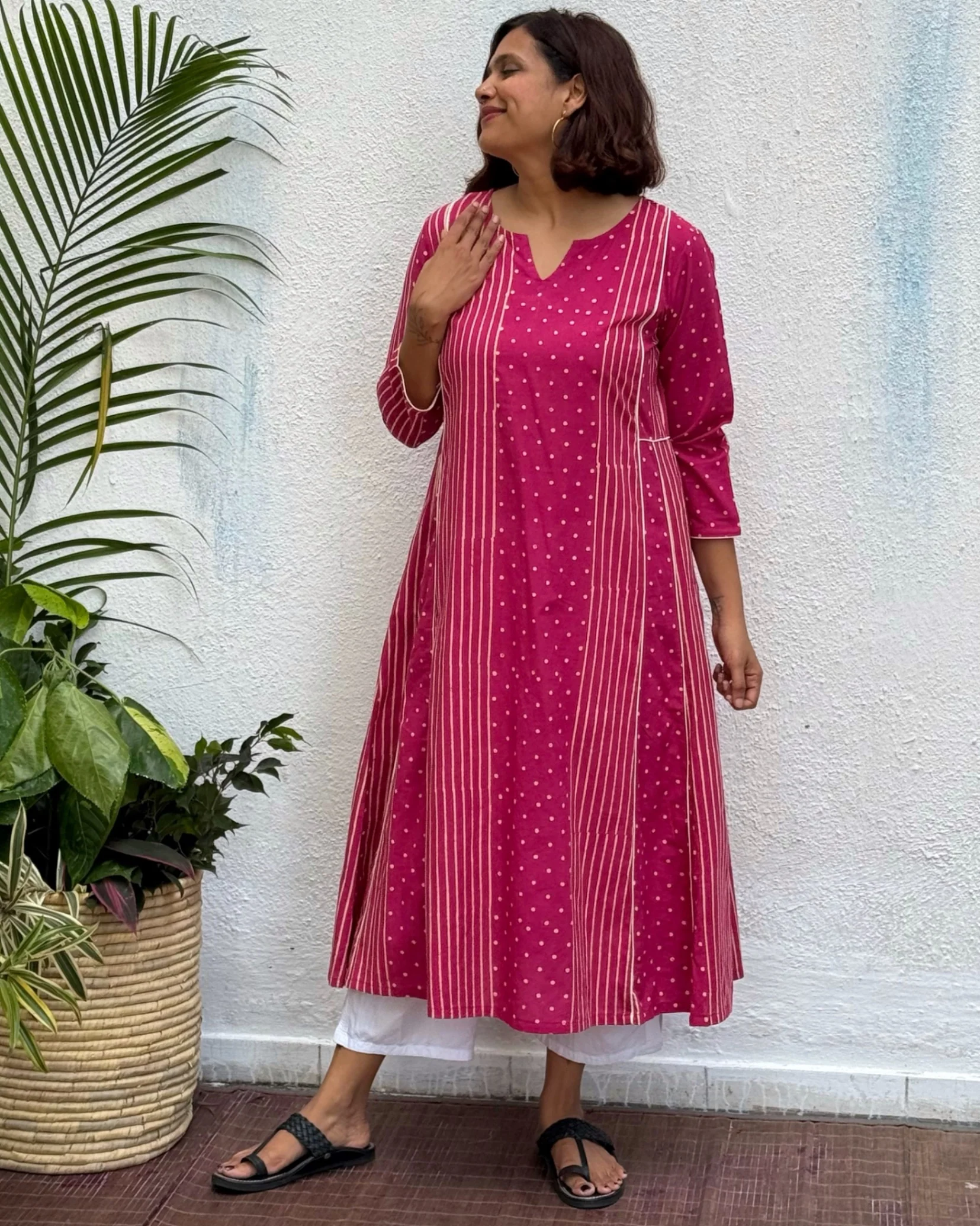 Madhabi Block Printed Cotton Kurti - Image 2