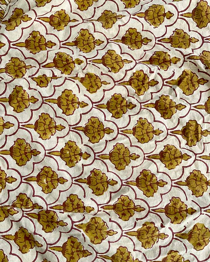 Tu Dilruba Ivory Block Printed Cotton Dress - WW - Image 8