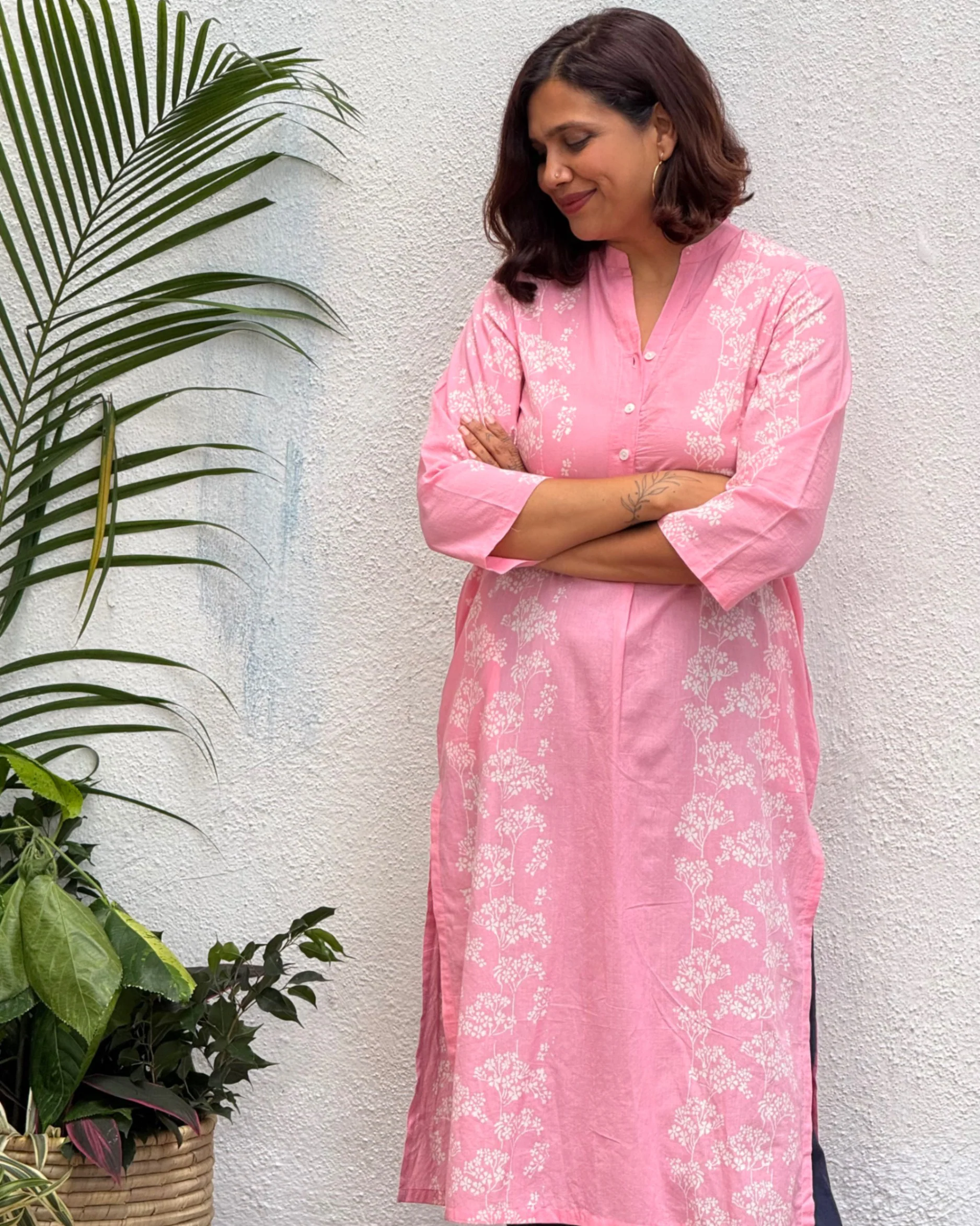 Mannat Block Printed Cotton Kurti - Image 2