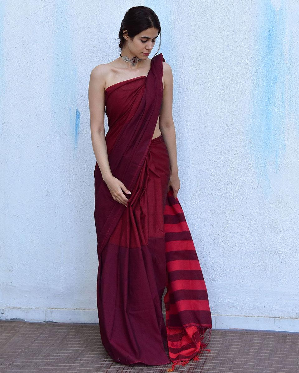 Matilda Handwoven Cotton Saree-Leela - Image 4