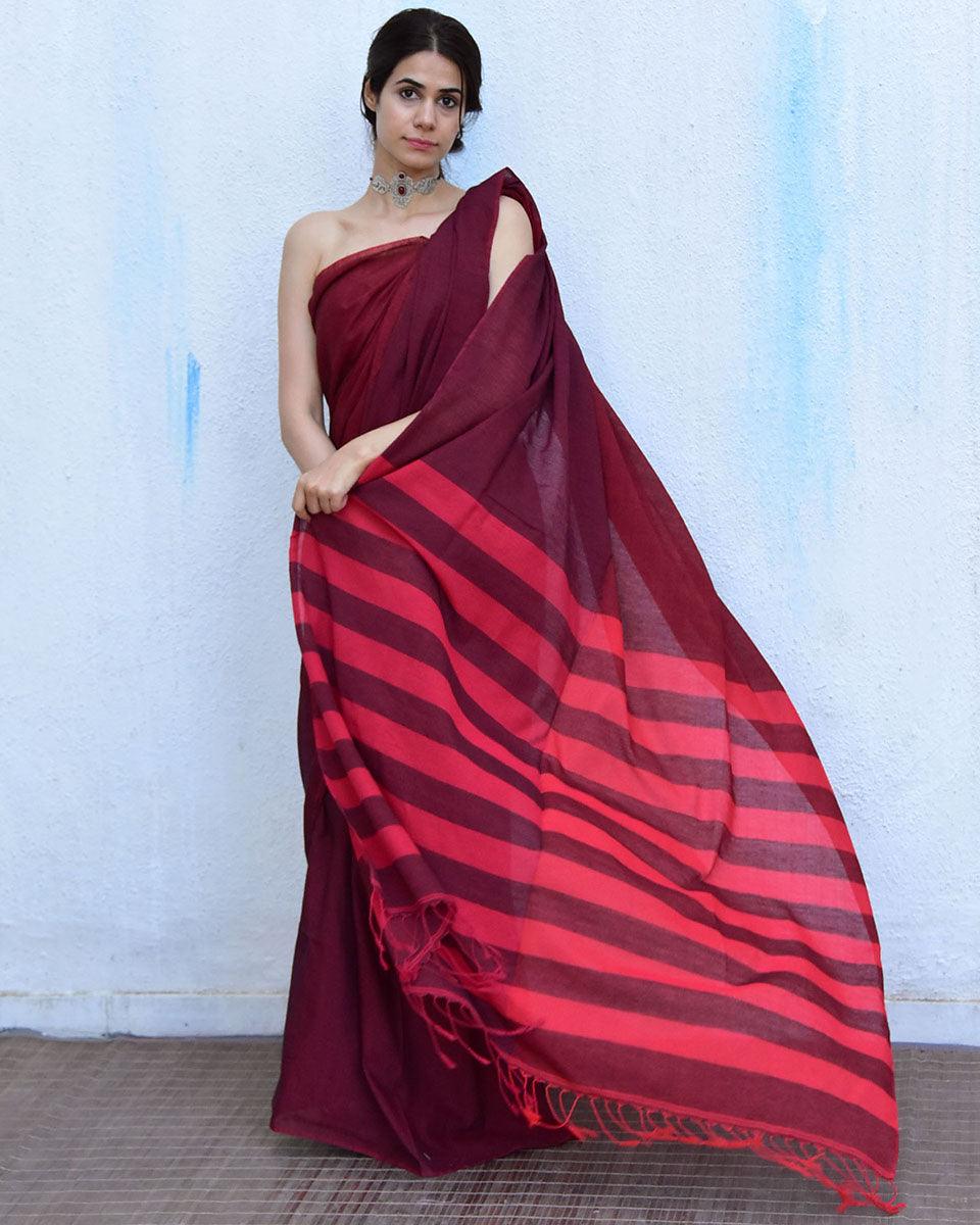 Matilda Handwoven Cotton Saree-Leela - Image 6