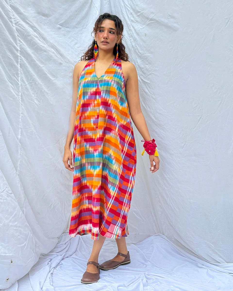 Meghmallar Gamcha Cotton Dress - GMC - Image 7