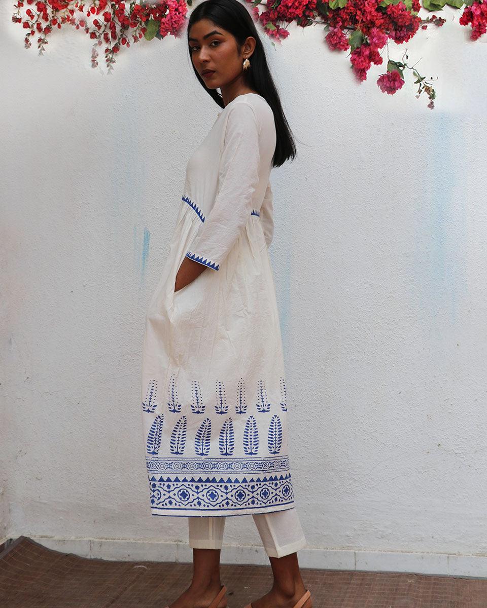 Mehuli Blockprinted Cotton Kurta Set - BGVL - Image 5
