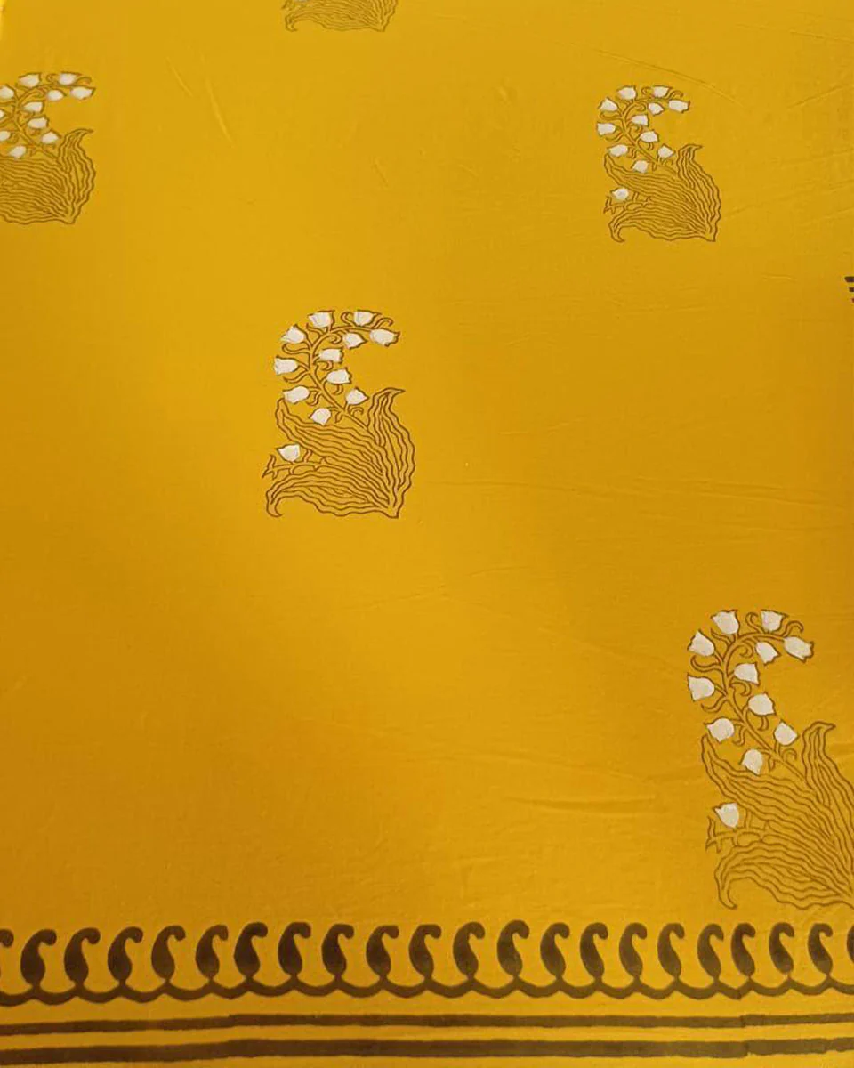 Kyra Yellow Hand Block Printed Cotton Kurta-MYA - Image 3