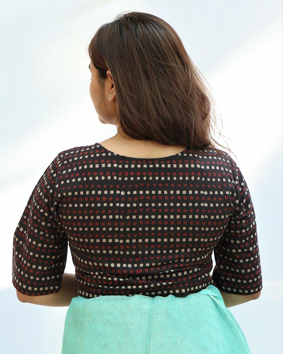 Mylah Hand Block-Printed Cotton Blouse - Image 4