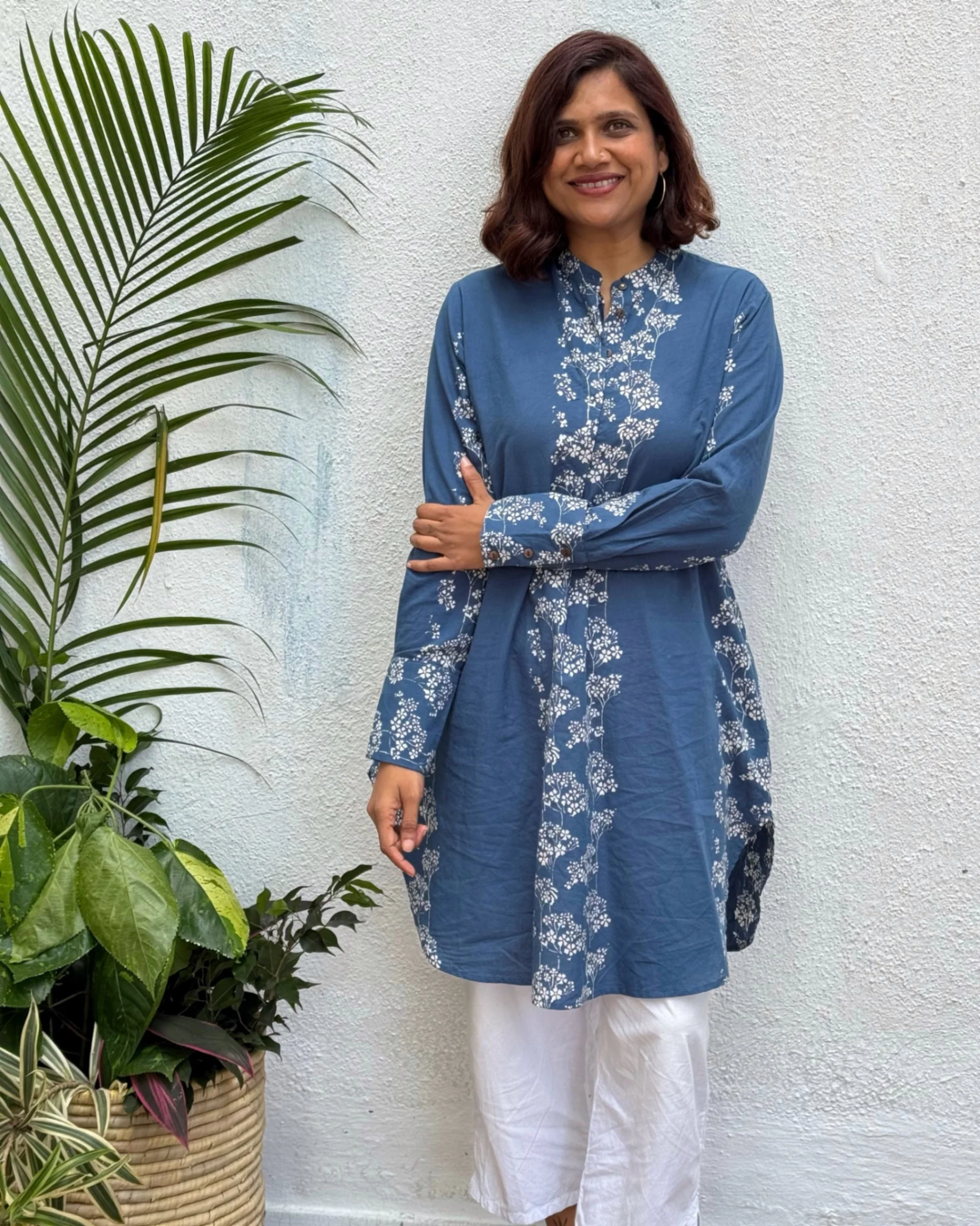 Nandini Block Printed Cotton Kurti - Image 2