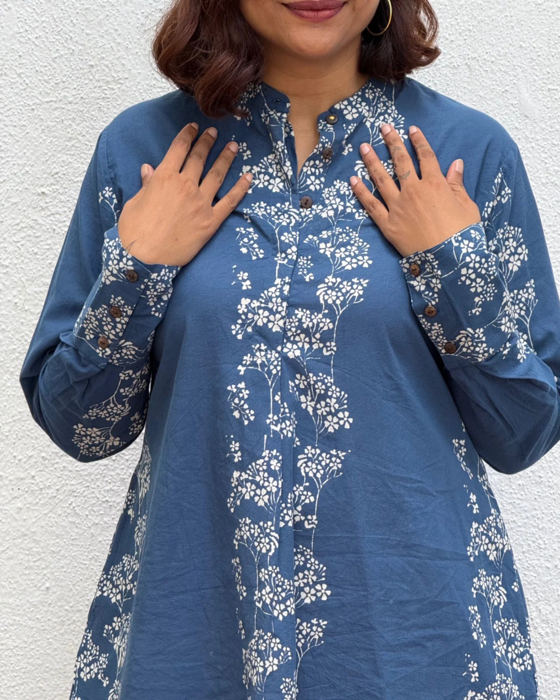 Nandini Block Printed Cotton Kurti - Image 5