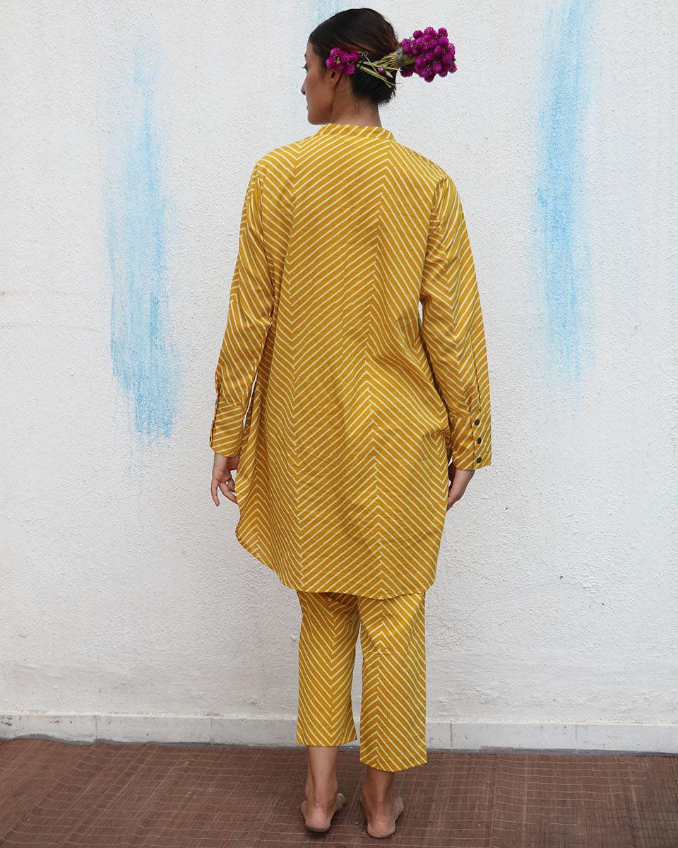 Nasrin Blockprinted Cotton Kurta Set - Flower Girl - Image 6