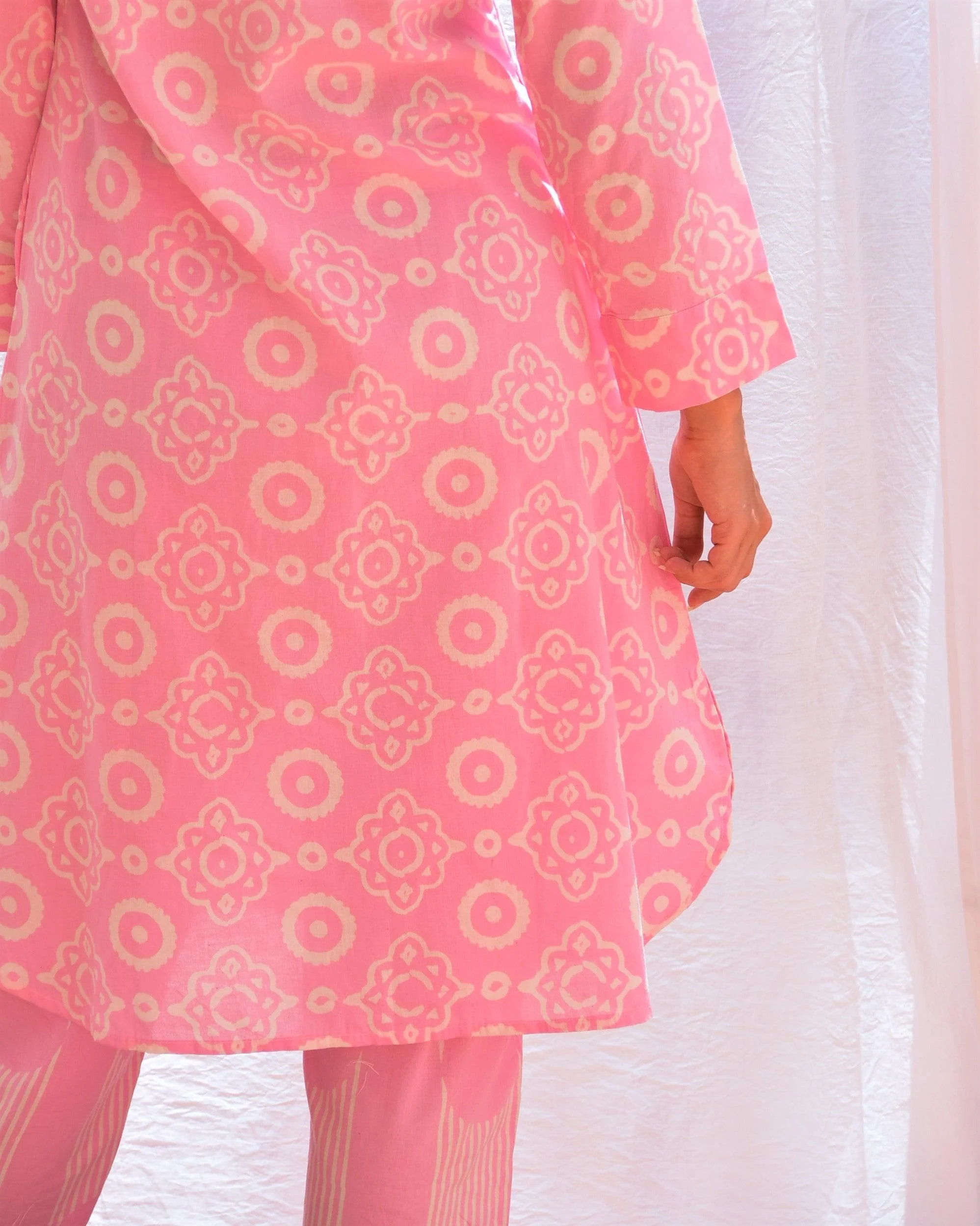 Nazneen Handblockprinted Cotton Kurta Set Of 2-Sor - Image 5