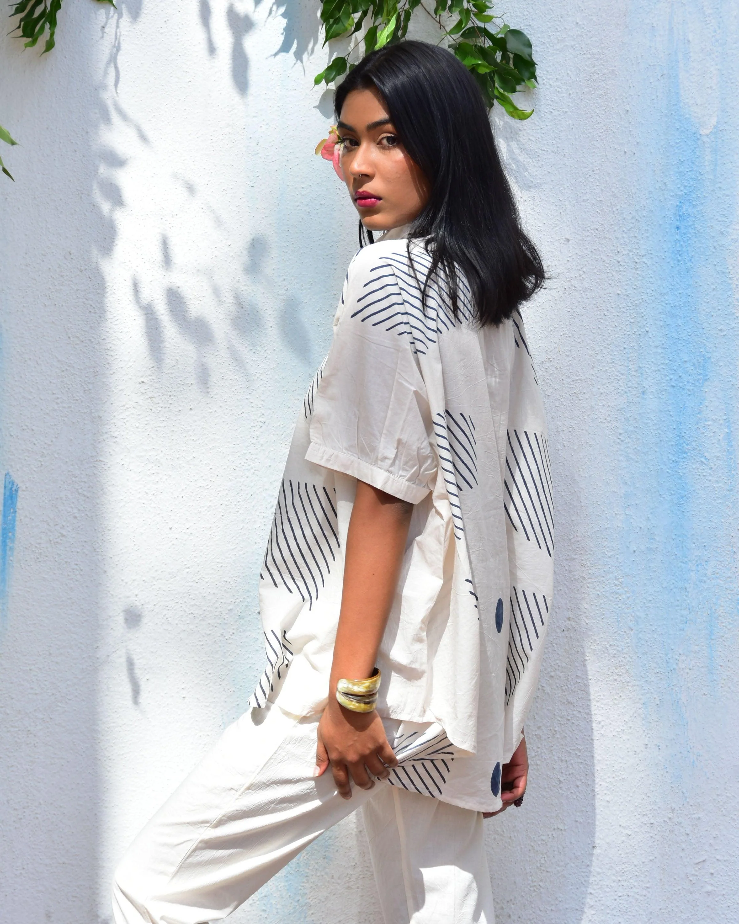 Opulent Whispers Handblockprinted Cotton Top - Vnmn - Image 8
