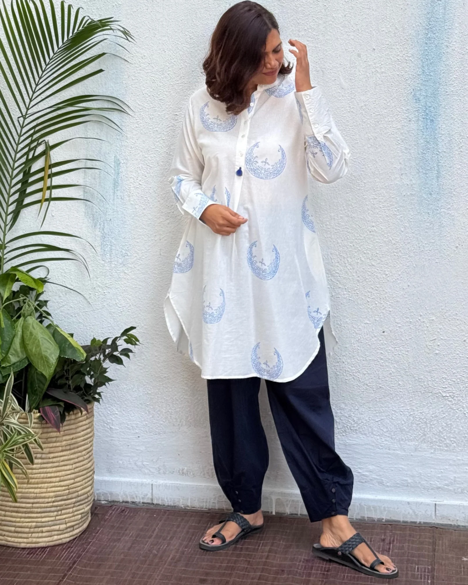 Paakeezah Block Printed Cotton Kurti - Image 4