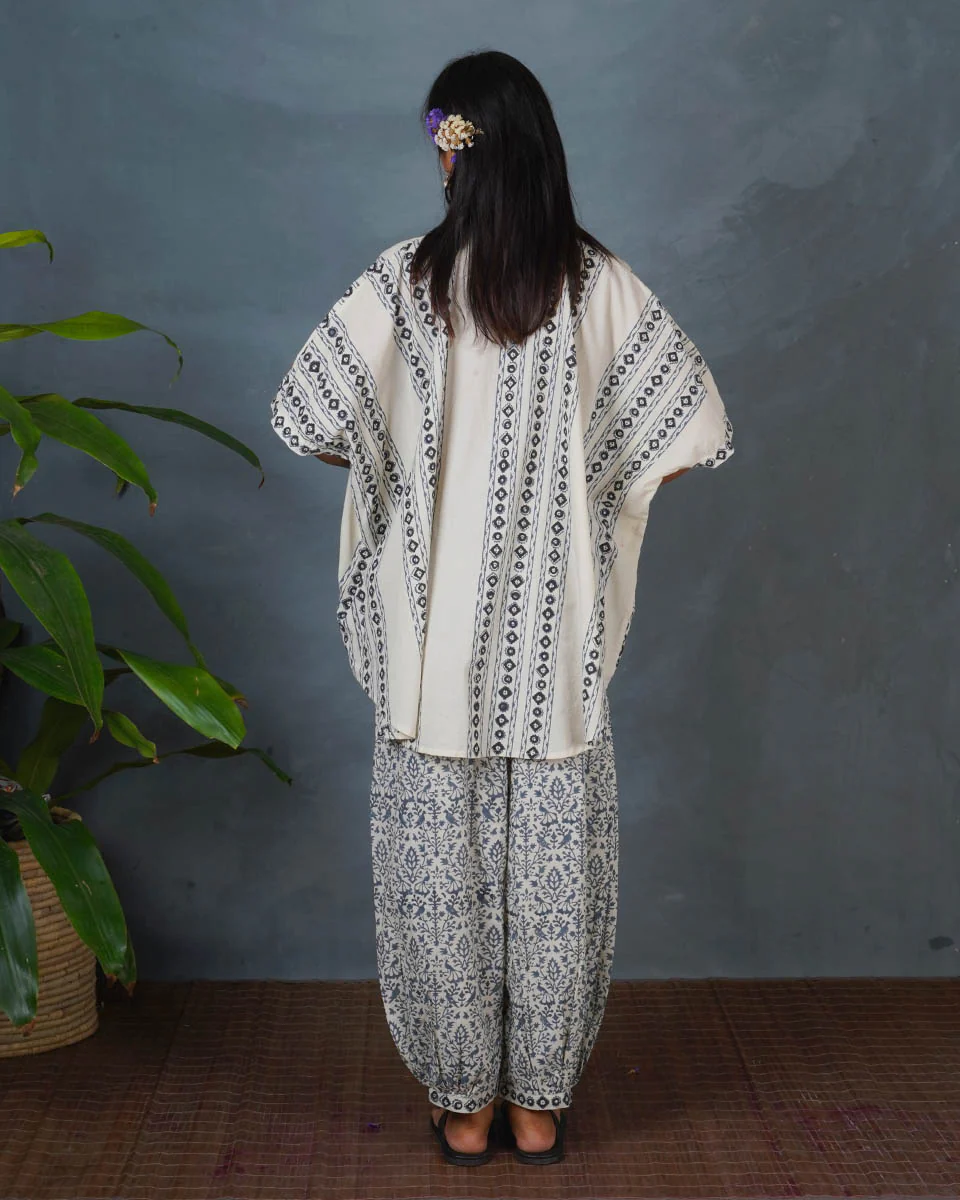 Pearl Horizon Ivory Block Printed Shirt - BMS - Image 3