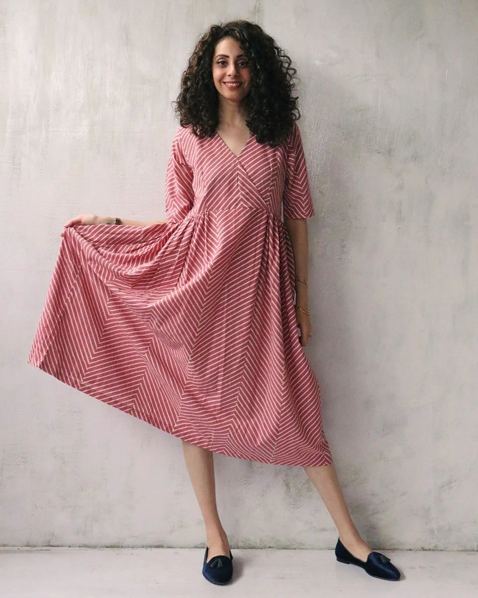 Pink Blockprinted Cotton Dress
