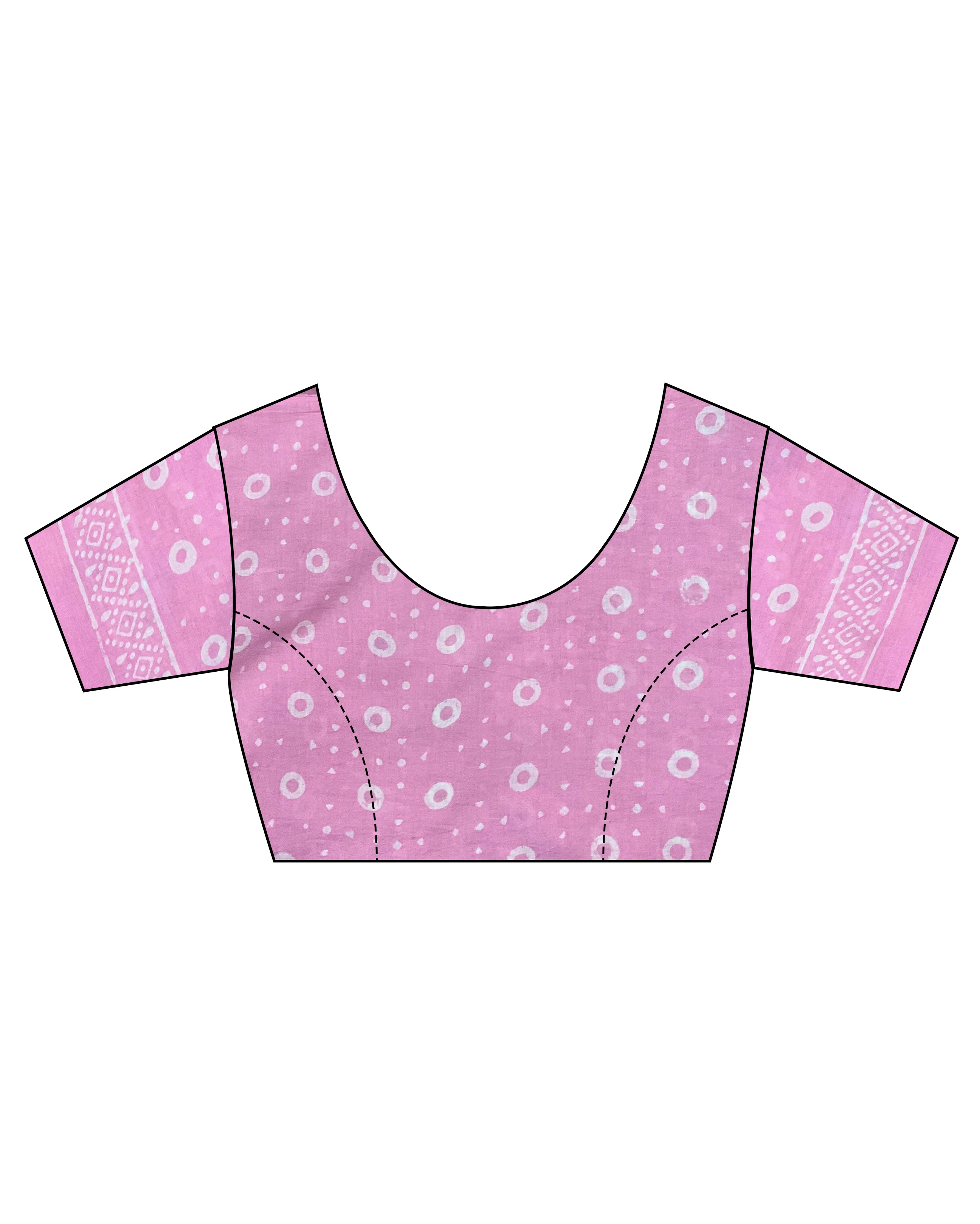 Moon Child Handblock Printed Cotton Saree- Skd - Image 8