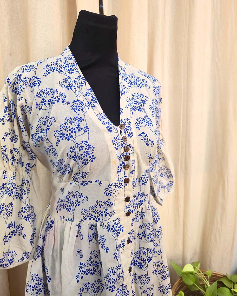 Kiara handblock printed cotton dress - Love Despite - Image 2