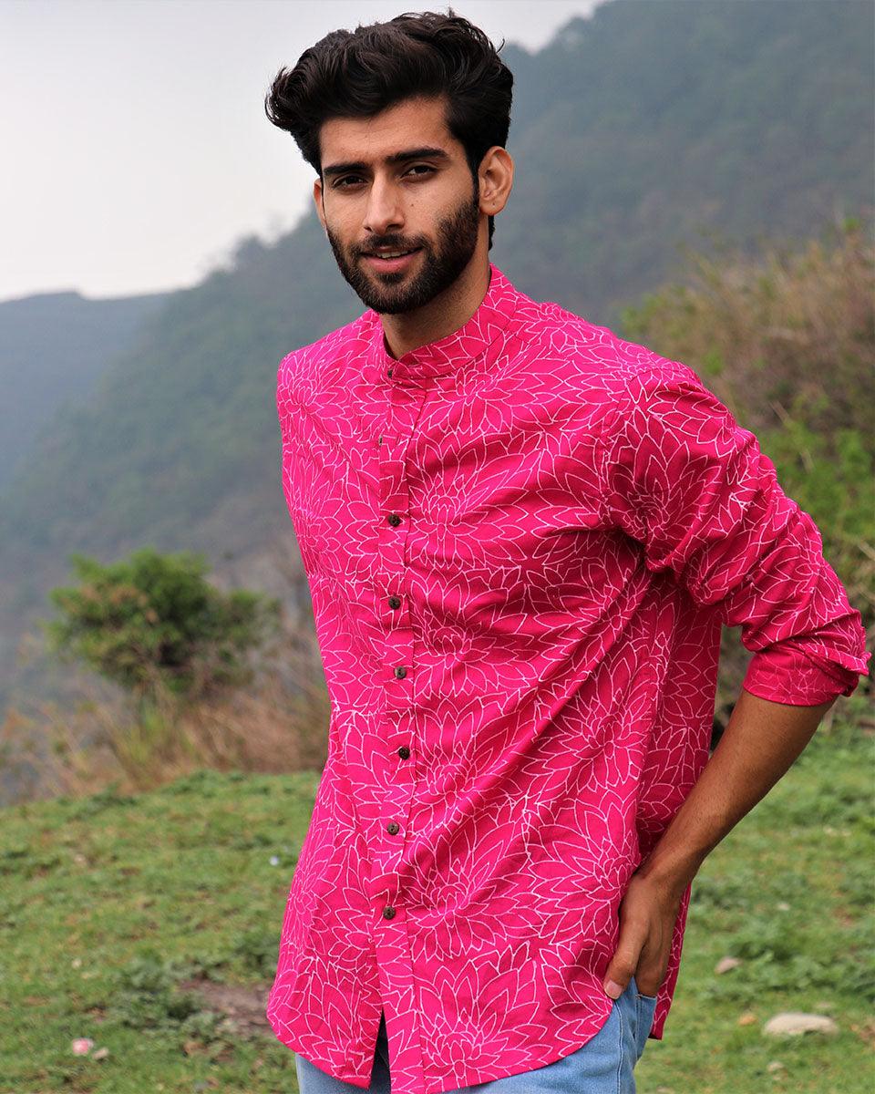 Rani Floral Block Printed Cotton Shirt - Image 5