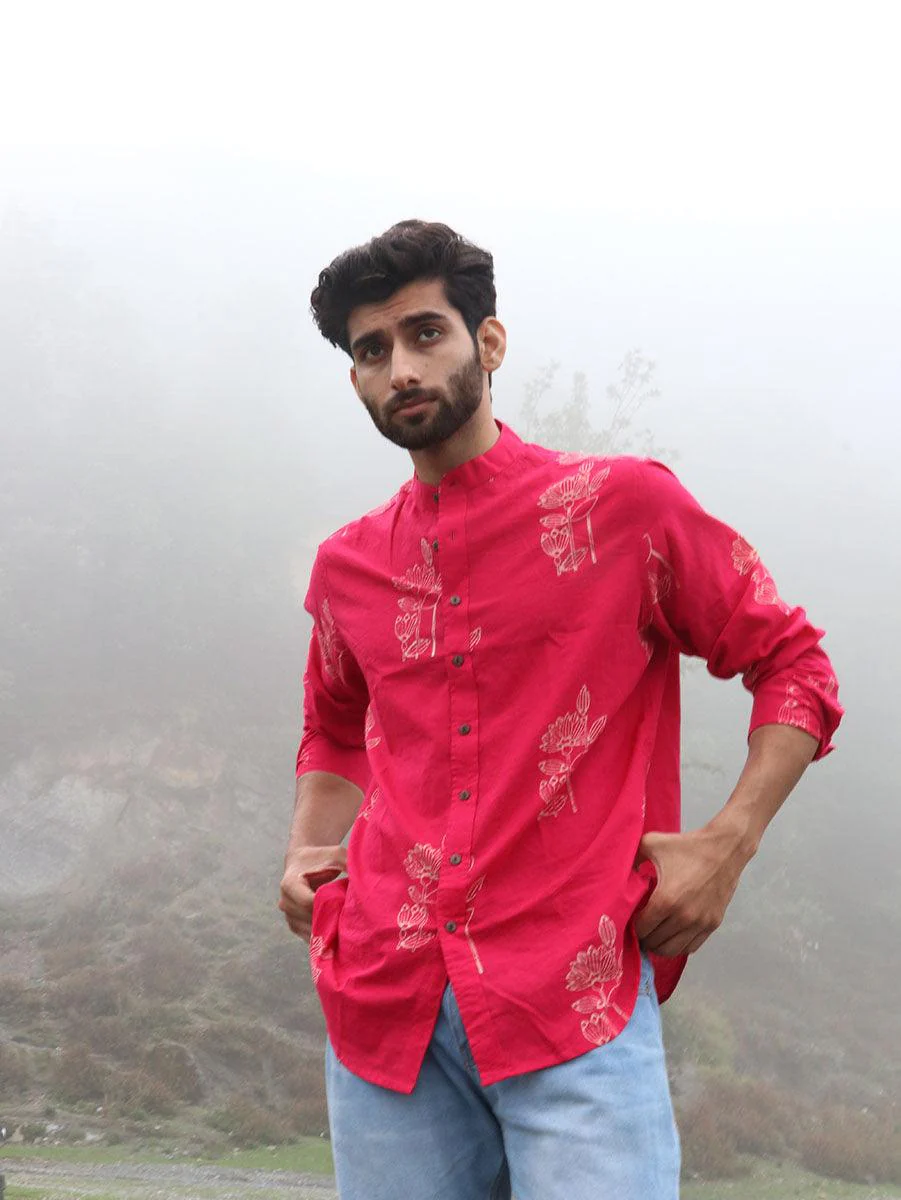 Rani Floral Block Printed Cotton Shirt - Image 2