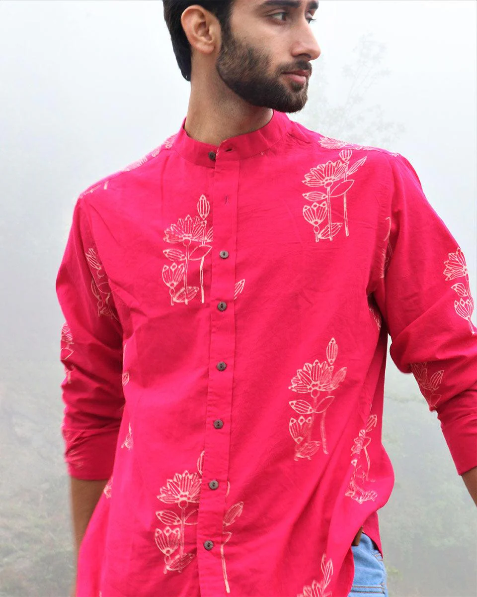 Rani Floral Block Printed Cotton Shirt - Image 6