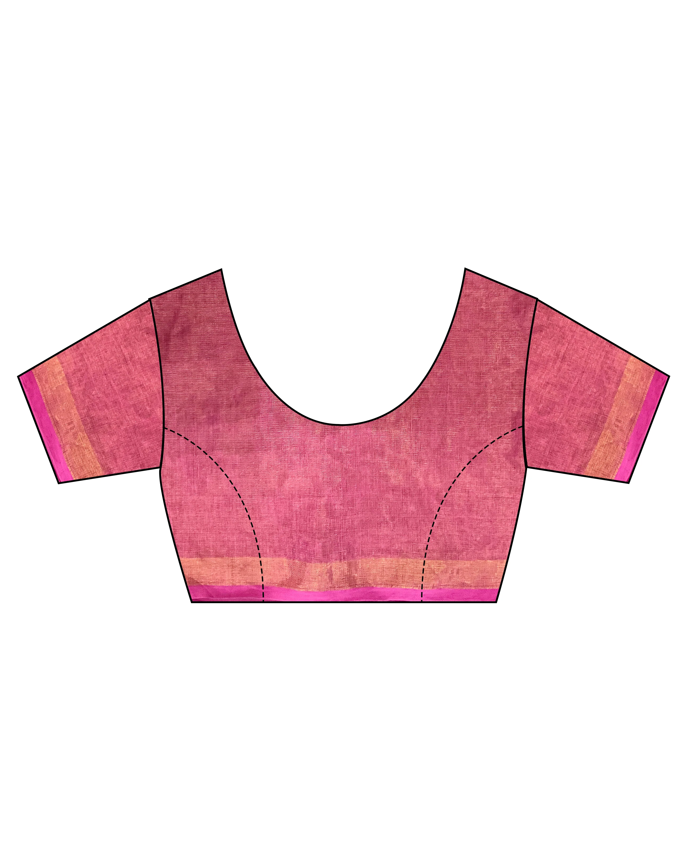 Inaayat Pink Handwoven Linen Saree-Melting Moon - Image 8