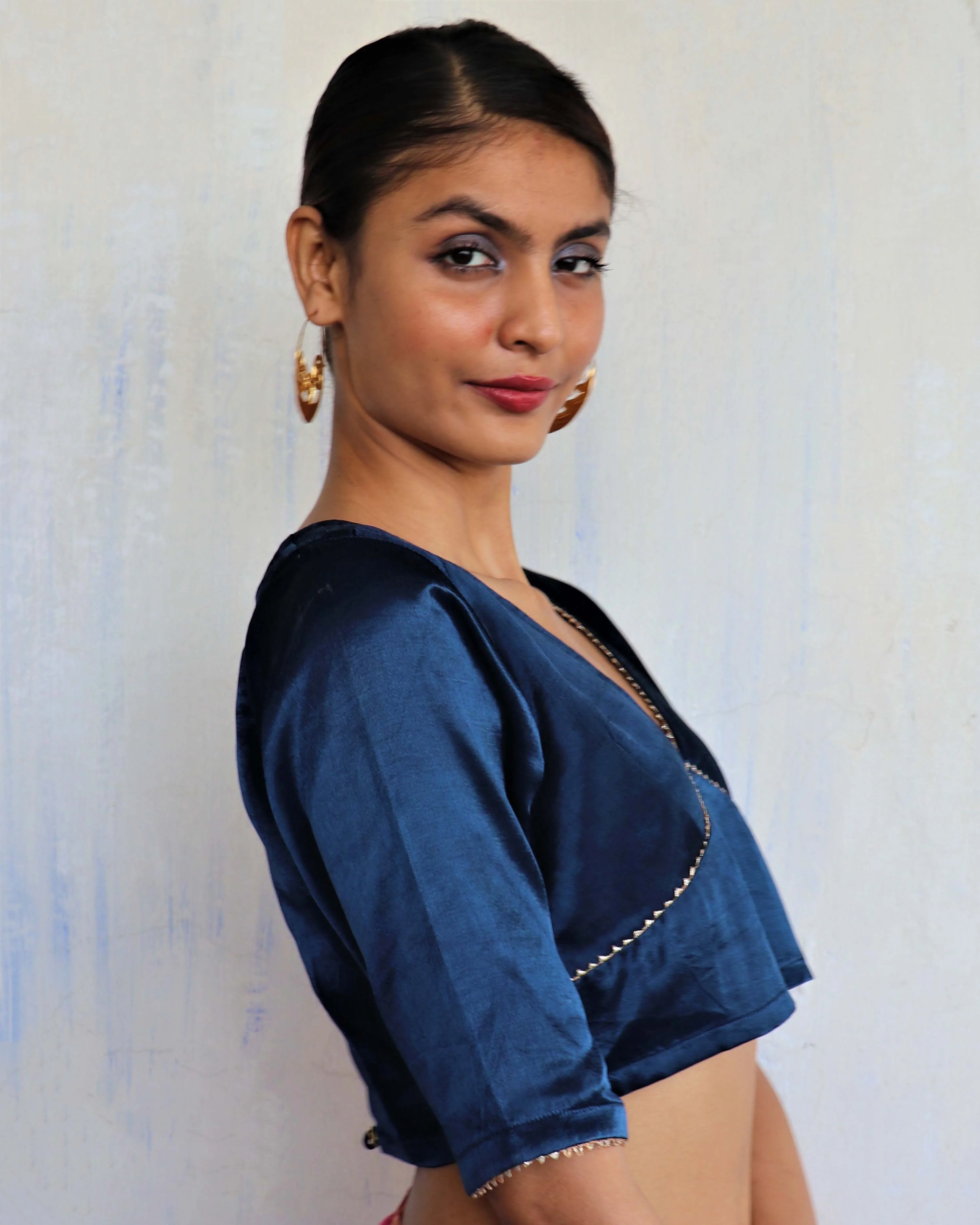 Revati Mashru Silk Blouse- Roshni - Image 5