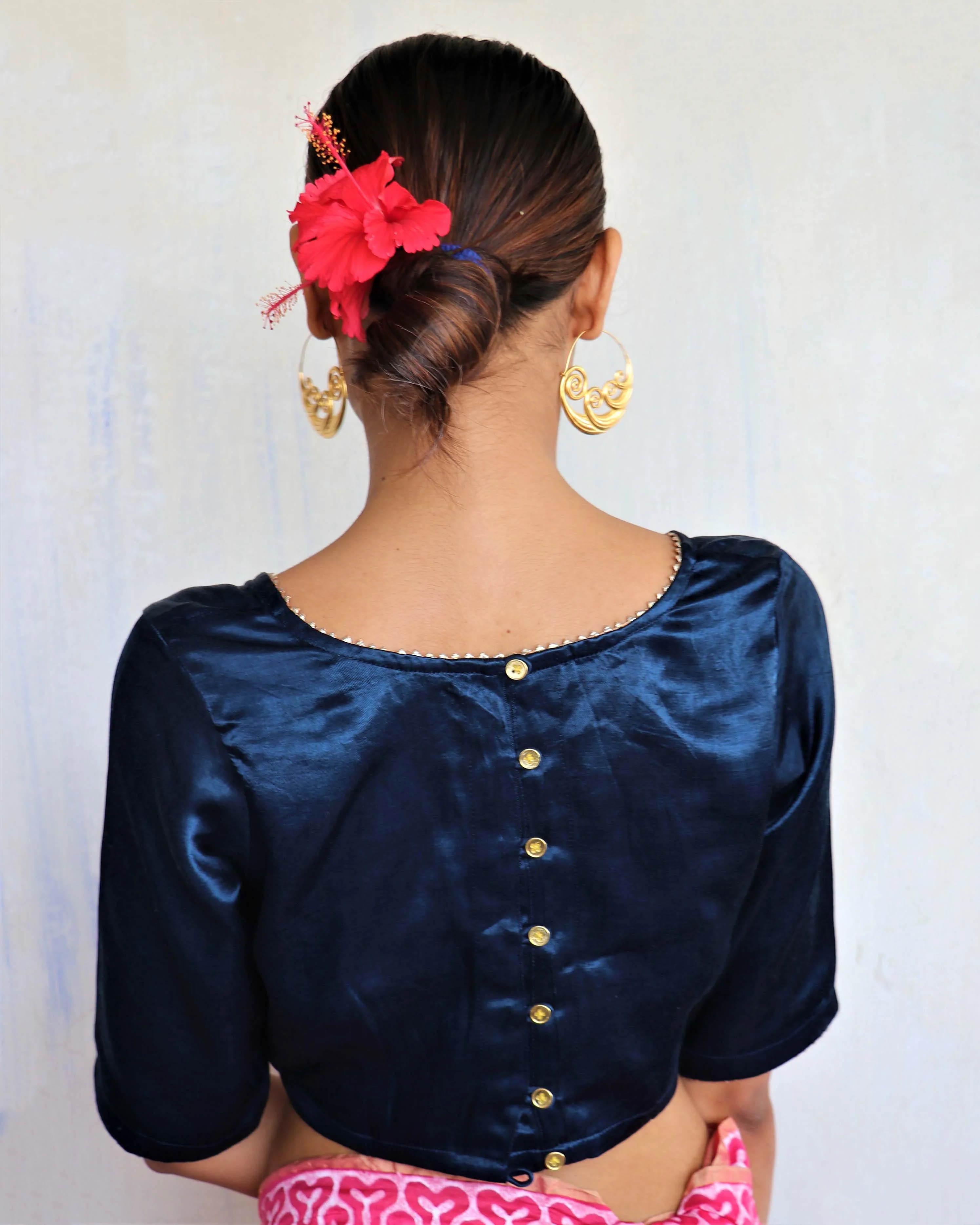 Revati Mashru Silk Blouse- Roshni - Image 6