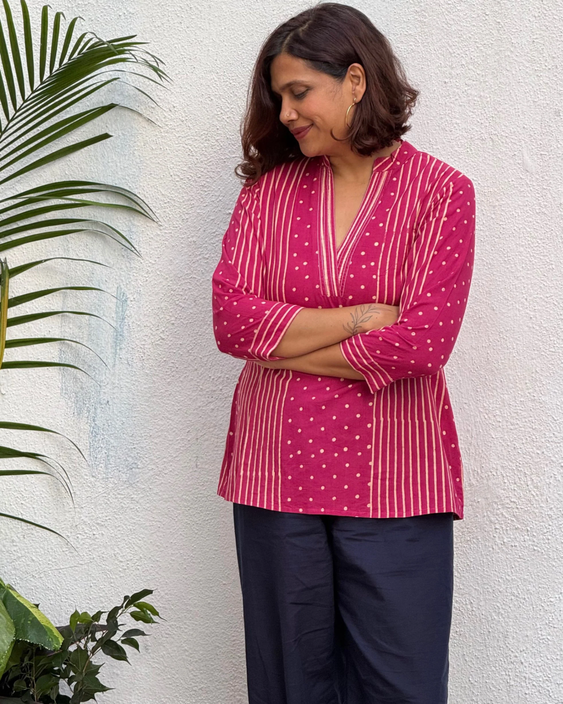Rita Block Printed Cotton Kurti - Image 2