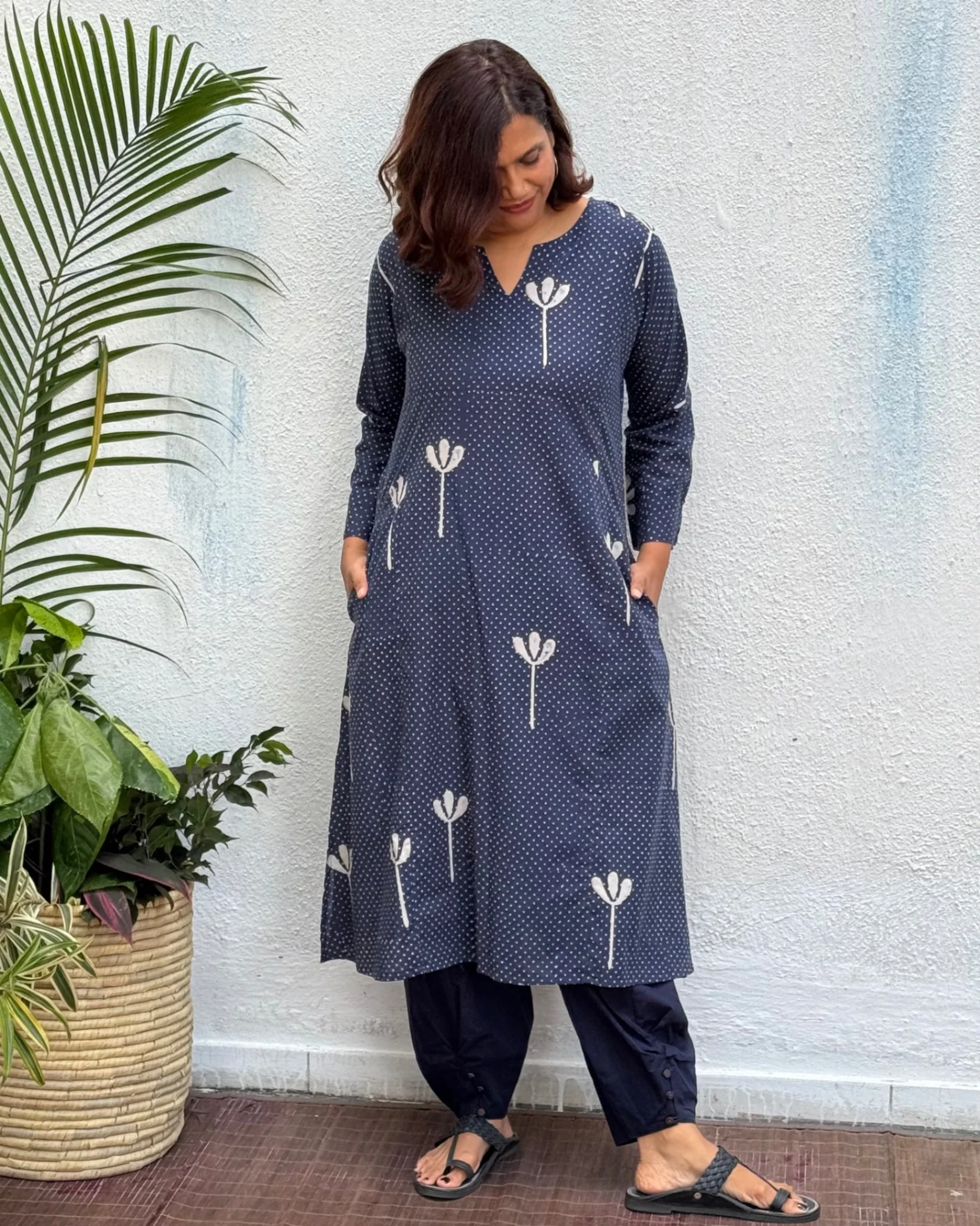 Roma Block Printed Cotton Kurti - Image 4