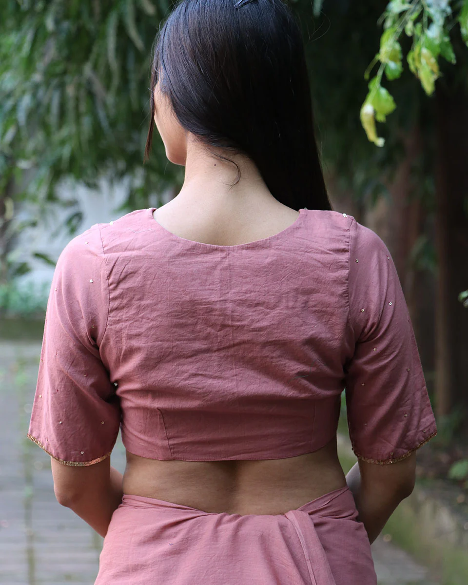 Rosewood Mulmul Cotton Blouse - Jugnoo - Image 2