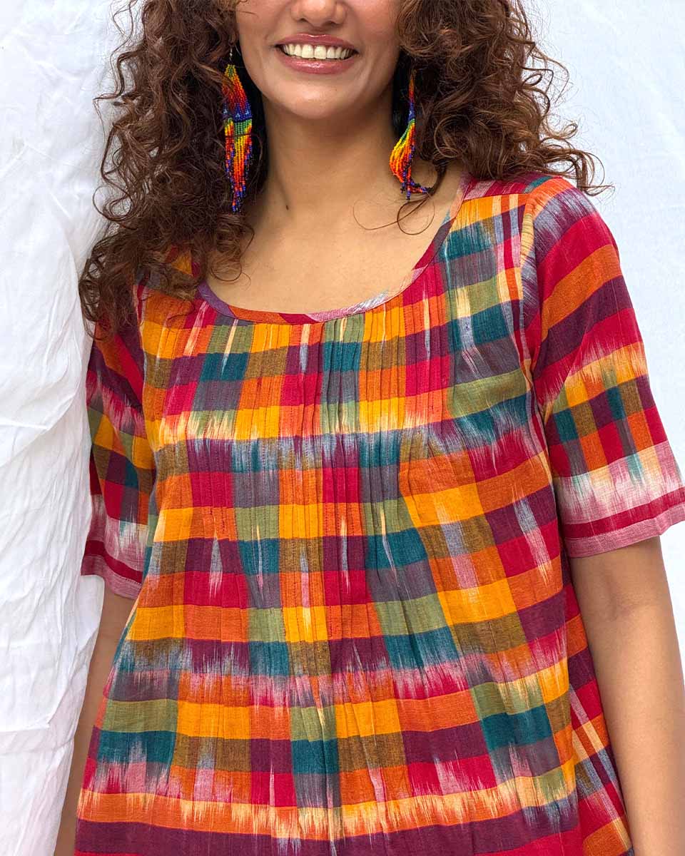 Saanjh Gamcha Cotton Top - GMC - Image 4