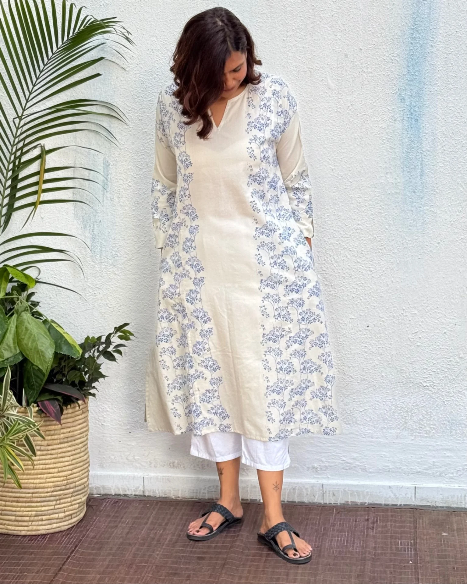 Satabdi Block Printed Cotton Kurti - Image 5