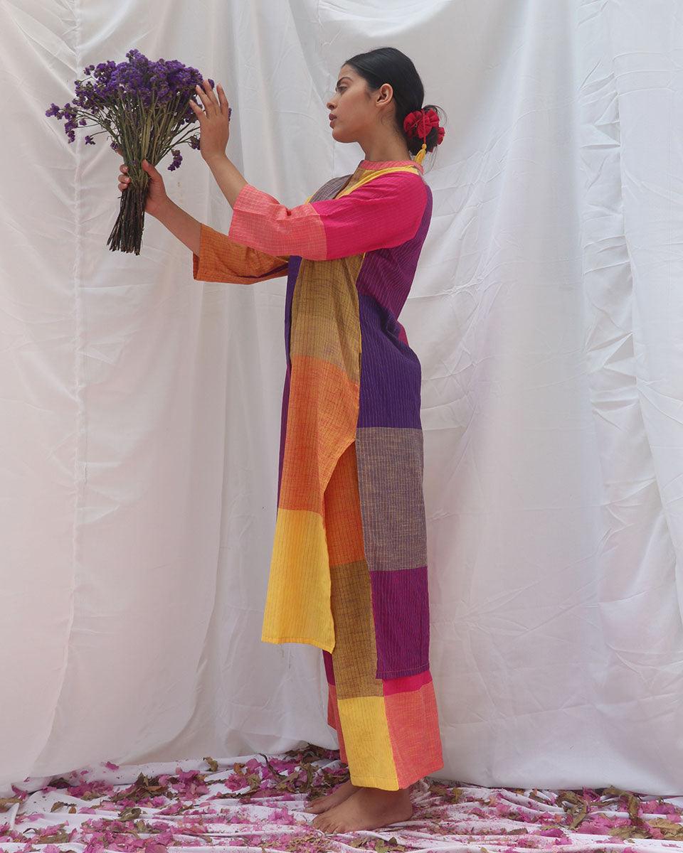 Satrangi Handwoven Cotton Kurta Set - RC - Image 8