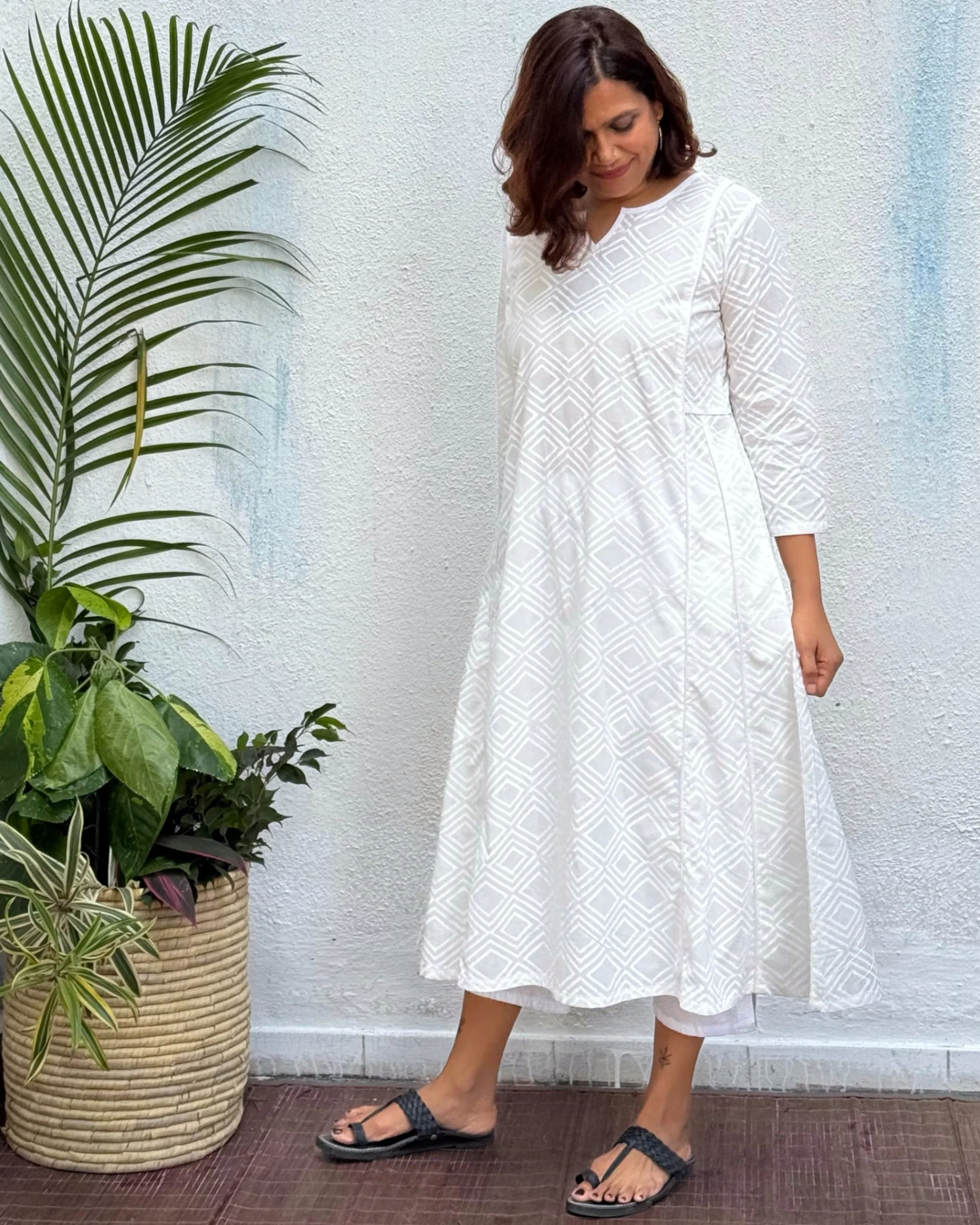 Shagufta Block Printed Cotton Kurti - Image 8