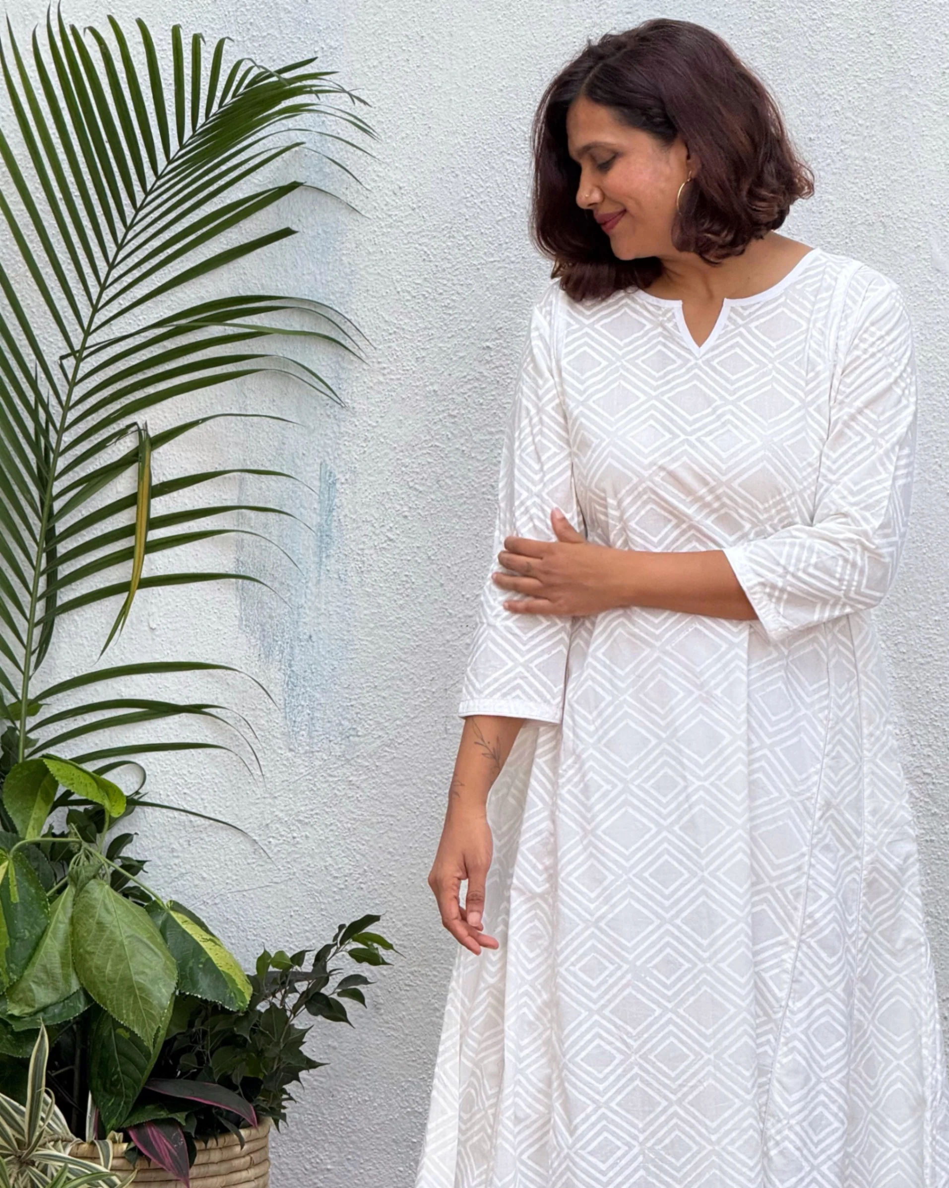 Shagufta Block Printed Cotton Kurti - Image 9