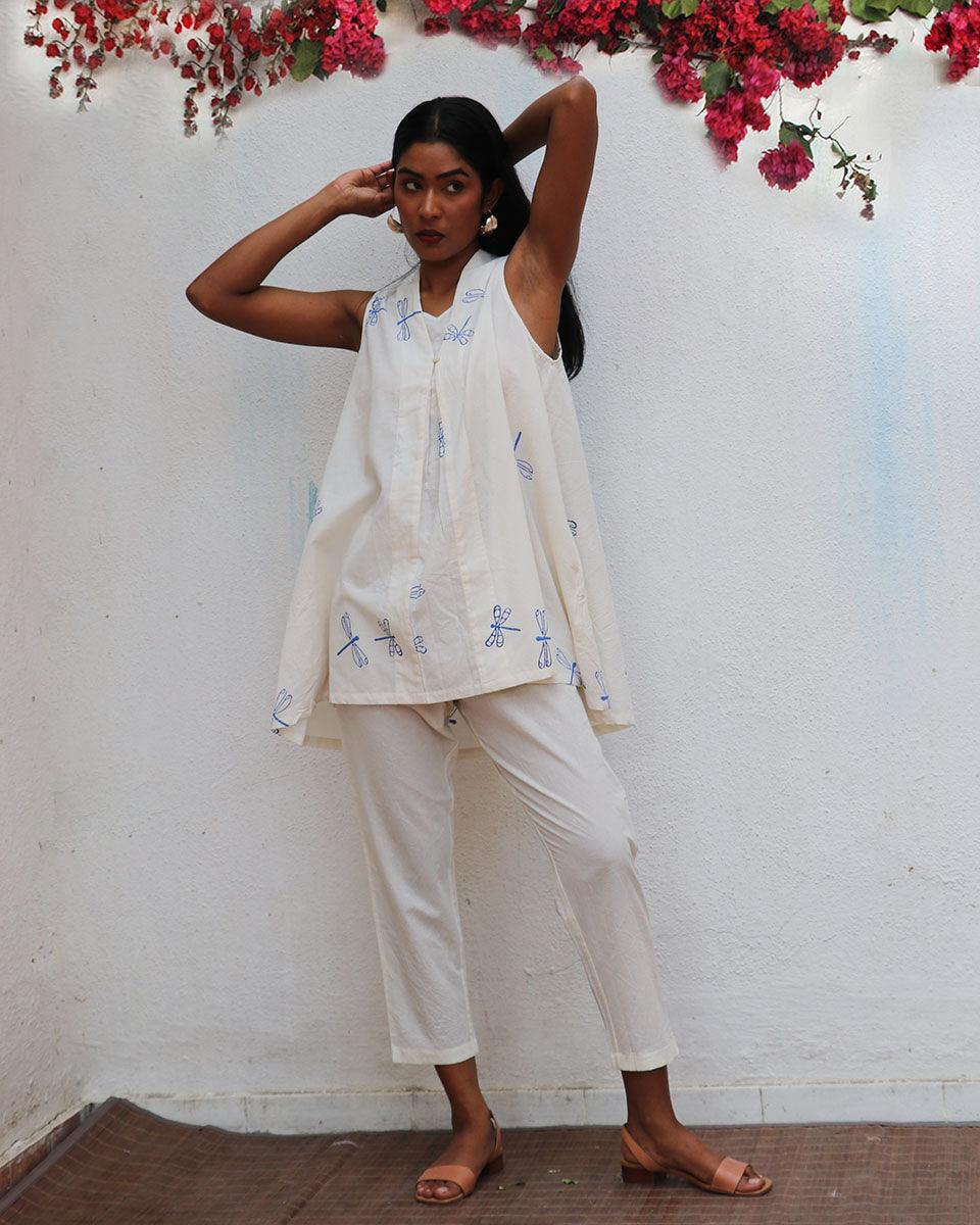 Soha Blockprinted Cotton Top - BGVL - Image 8