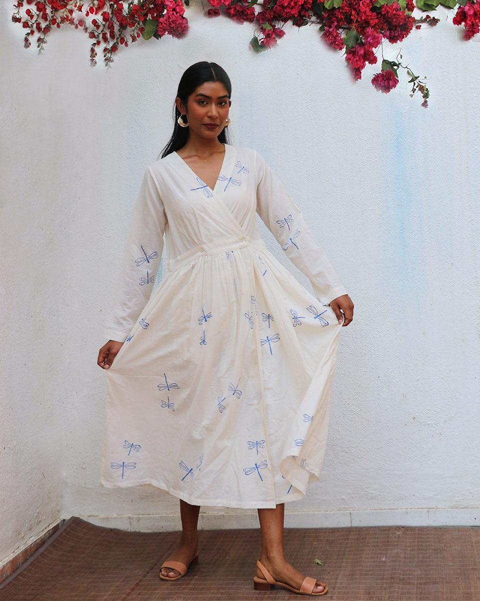 Soleil Blockprinted Cotton Dress - BGVL - Image 5