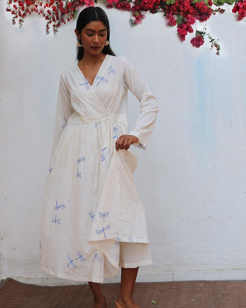 Soleil Blockprinted Cotton Dress - BGVL - Image 6