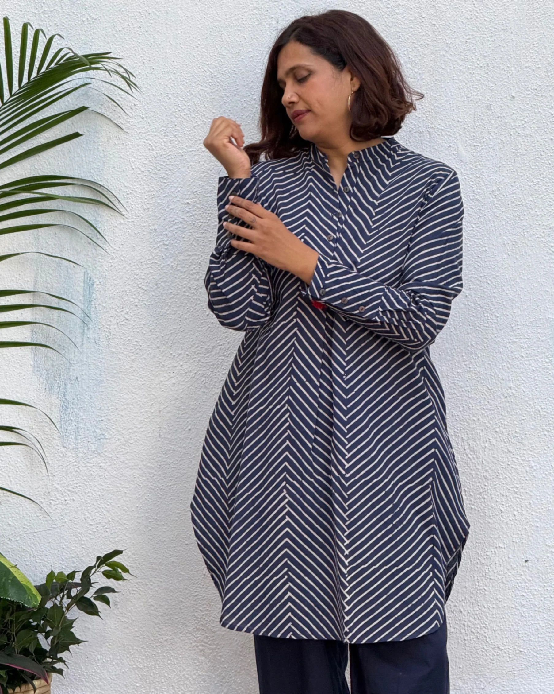 Sumaira Block Printed Cotton Kurti - Image 6