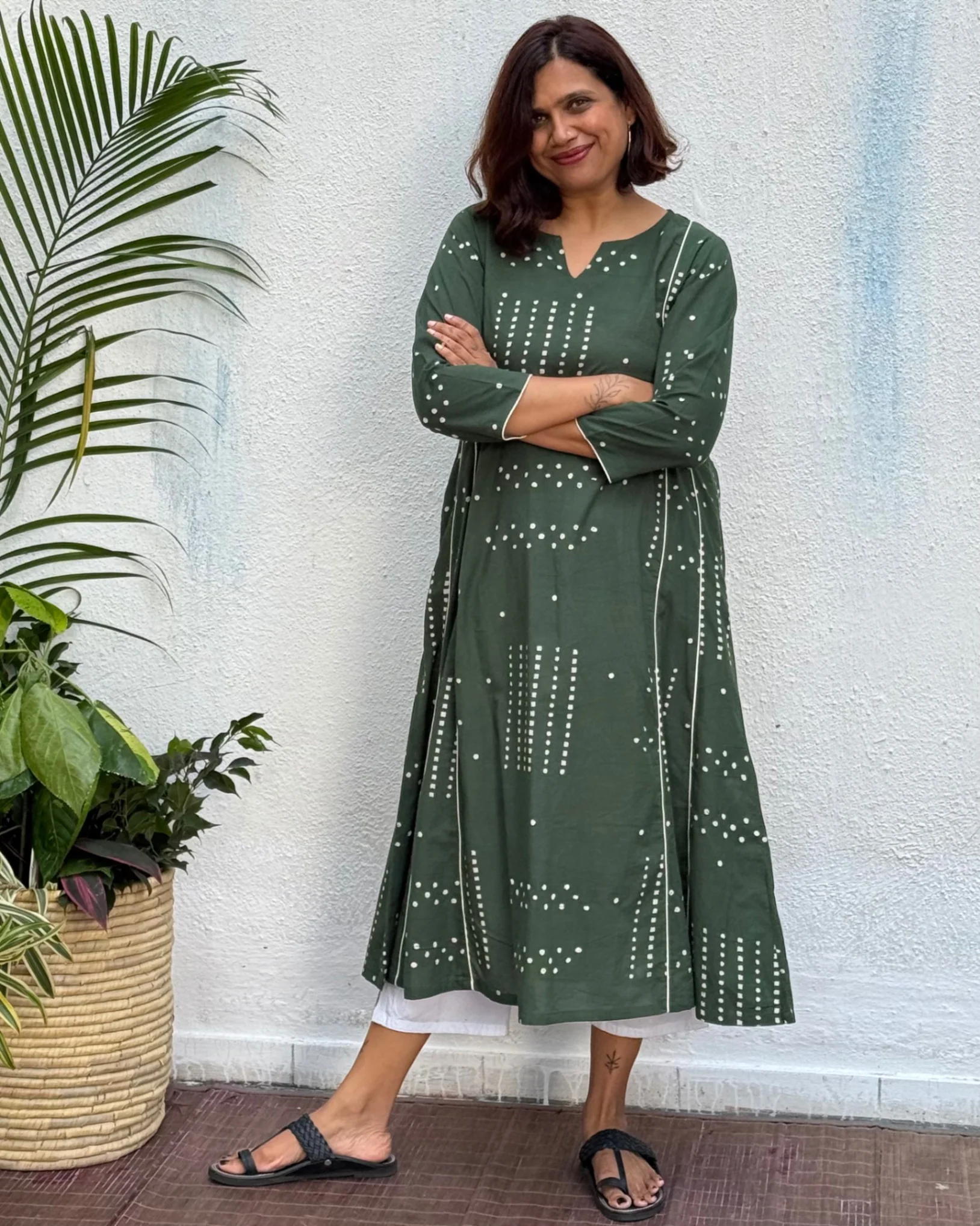 Swatilekha Block Printed Cotton Kurti - Image 4