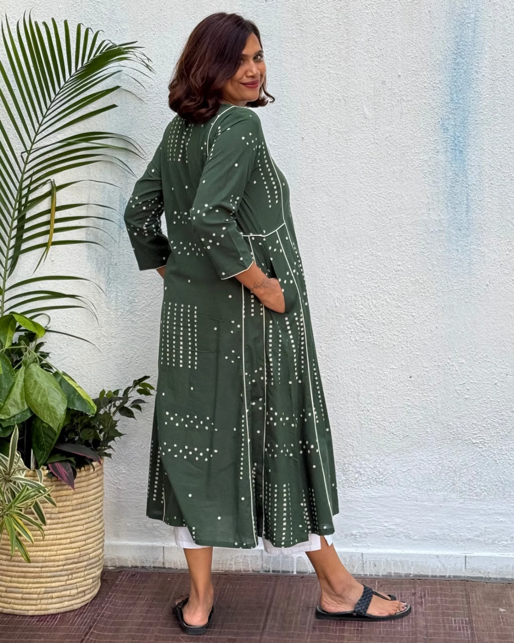 Swatilekha Block Printed Cotton Kurti - Image 9