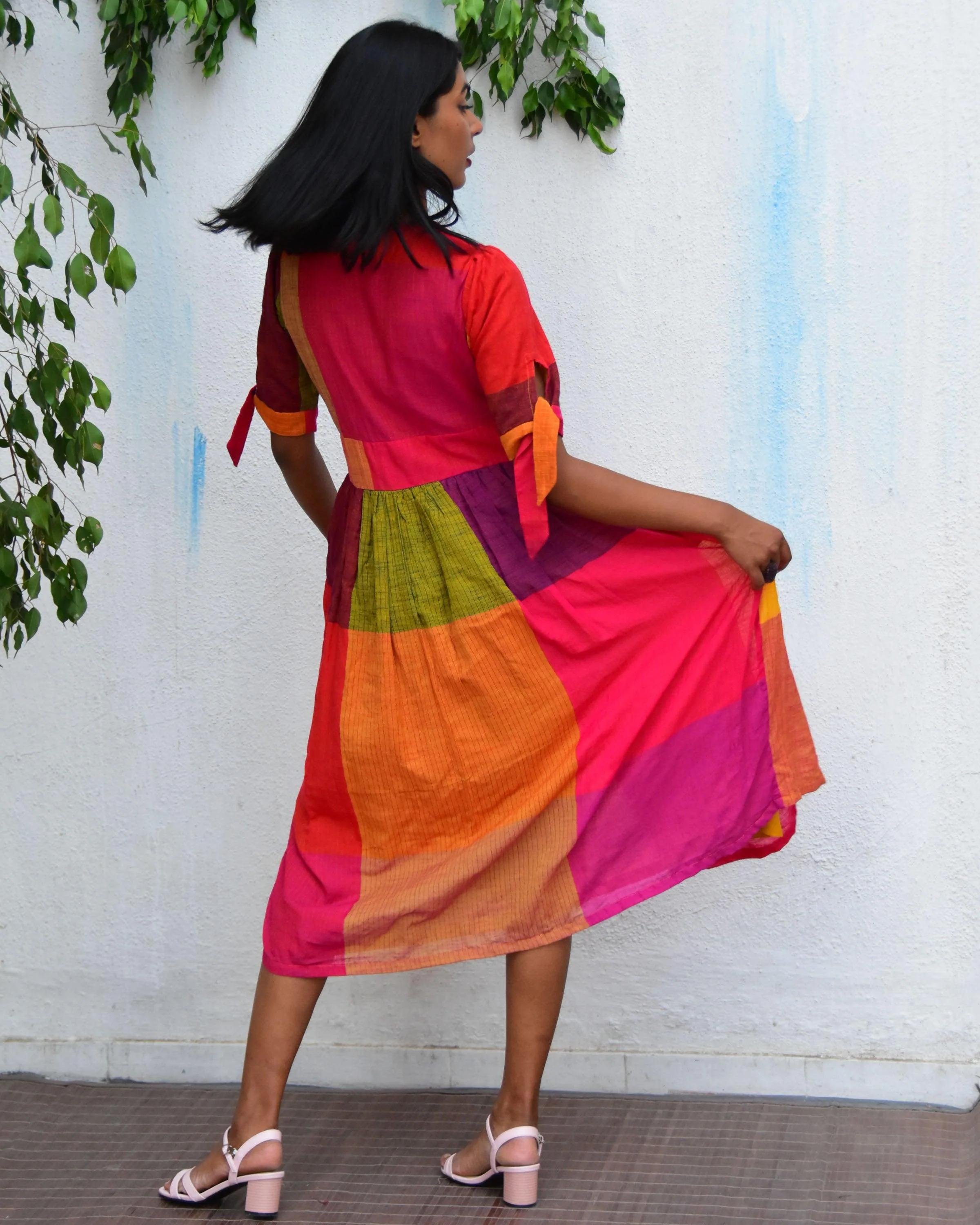 Technicolor Handwoven Cotton Dress - Rc - Image 7