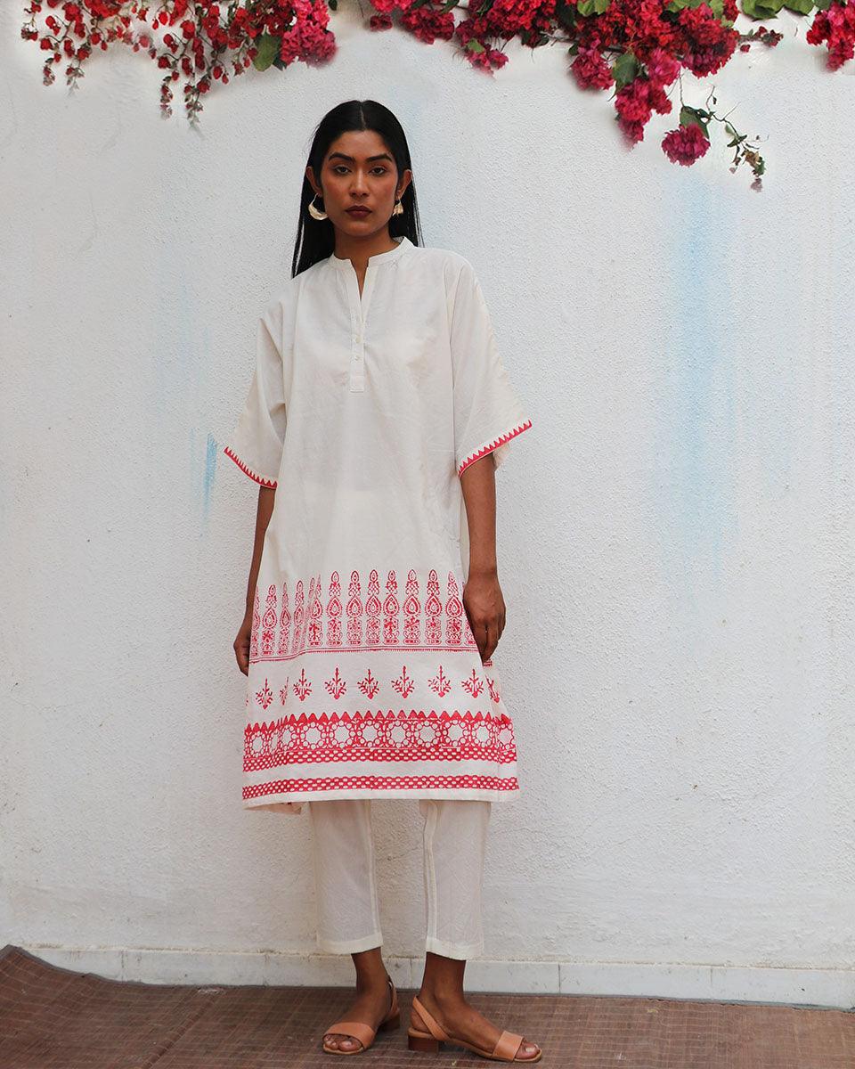 Vanalika Block printed Cotton Kurta Set - BGVL - Image 4