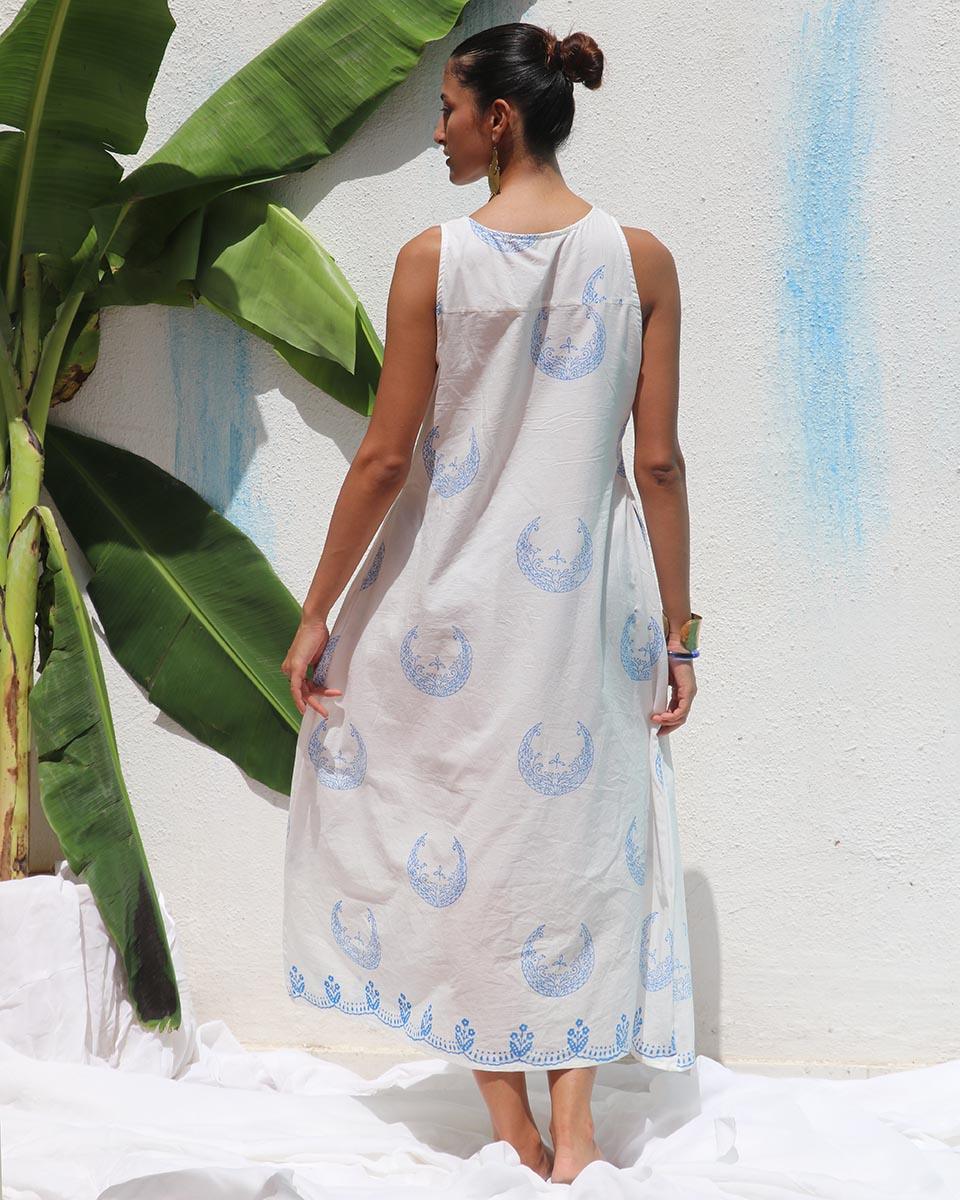 Vanessa Handprinted Cotton Dress - WITC - Image 6