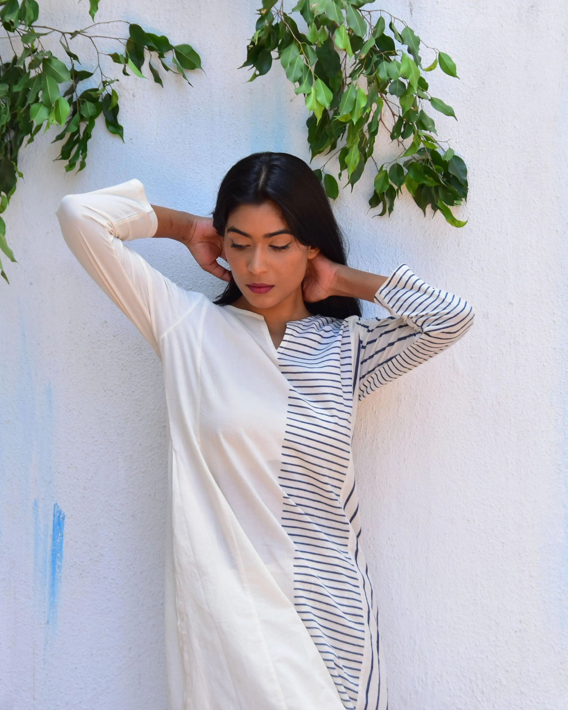 Vanilla Sky Handblockprinted Cotton Kurta Set - Vnmn - Image 6