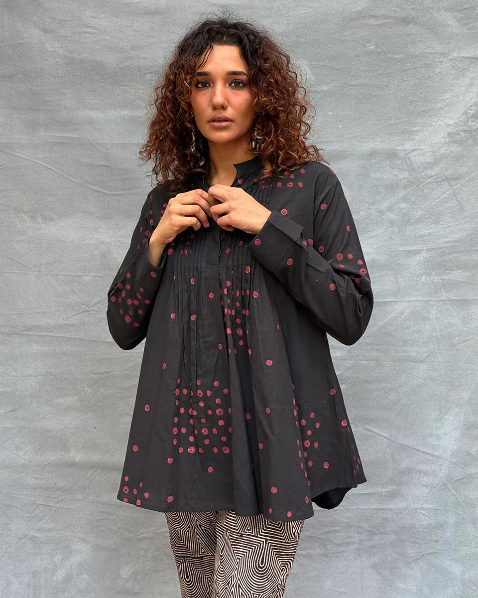 Windsong Blockprinted Cotton Top - Image 10