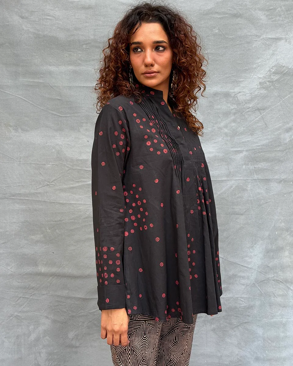 Windsong Blockprinted Cotton Top - Image 6