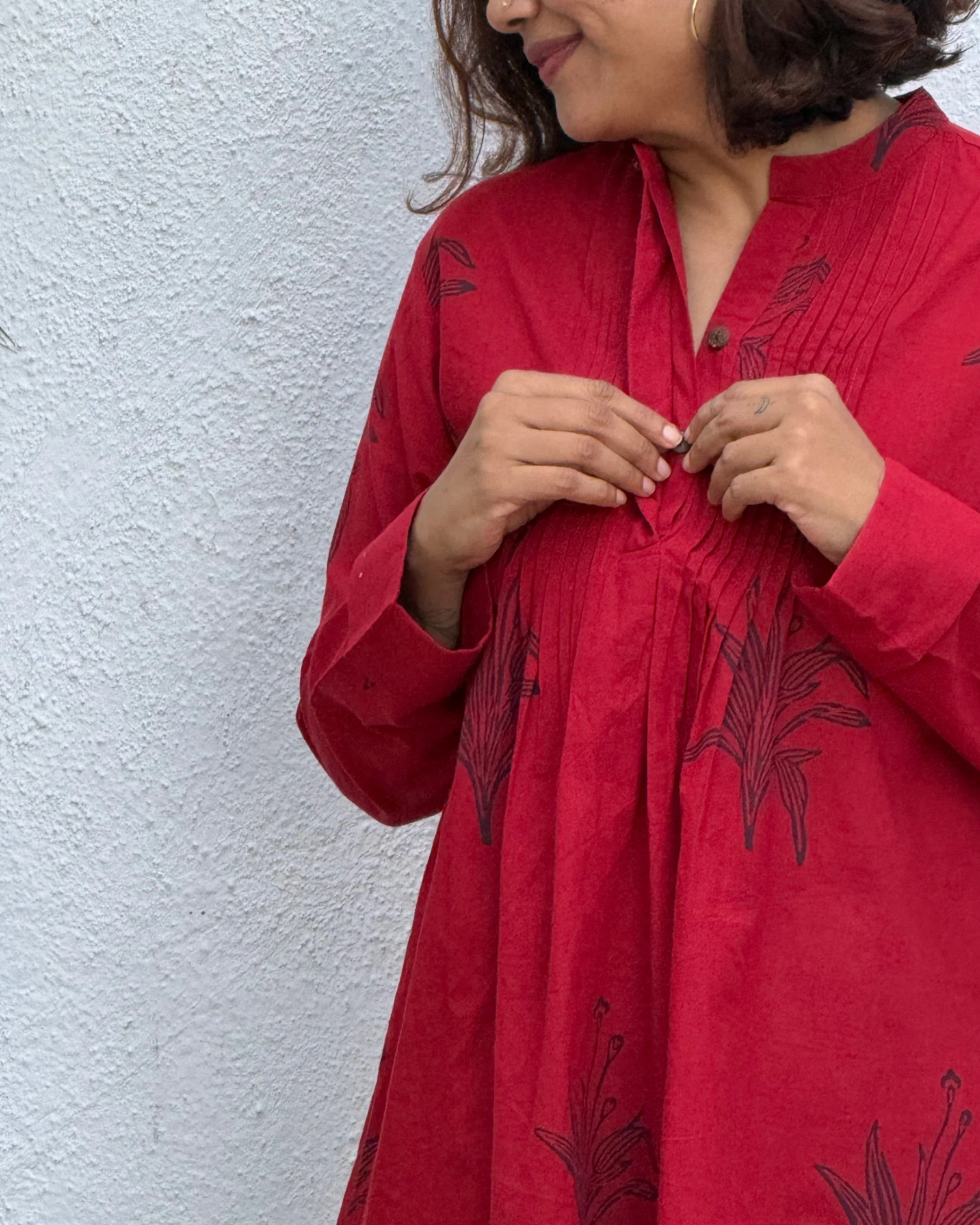 Zebaish Block Printed Cotton Kurti - Image 6
