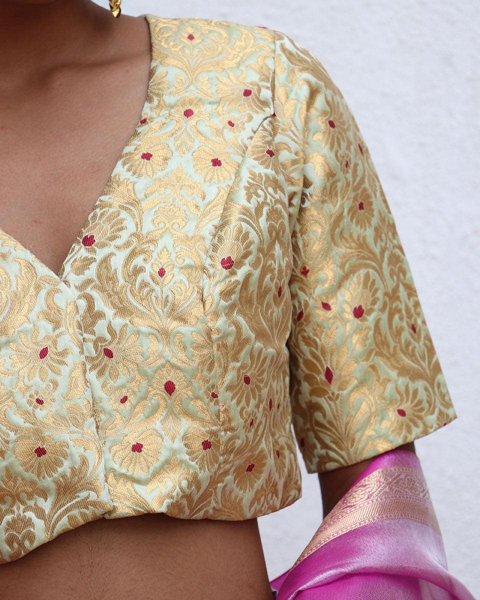 Zubeyda Khimkab Brocade Blouse - Nargiz - Image 7