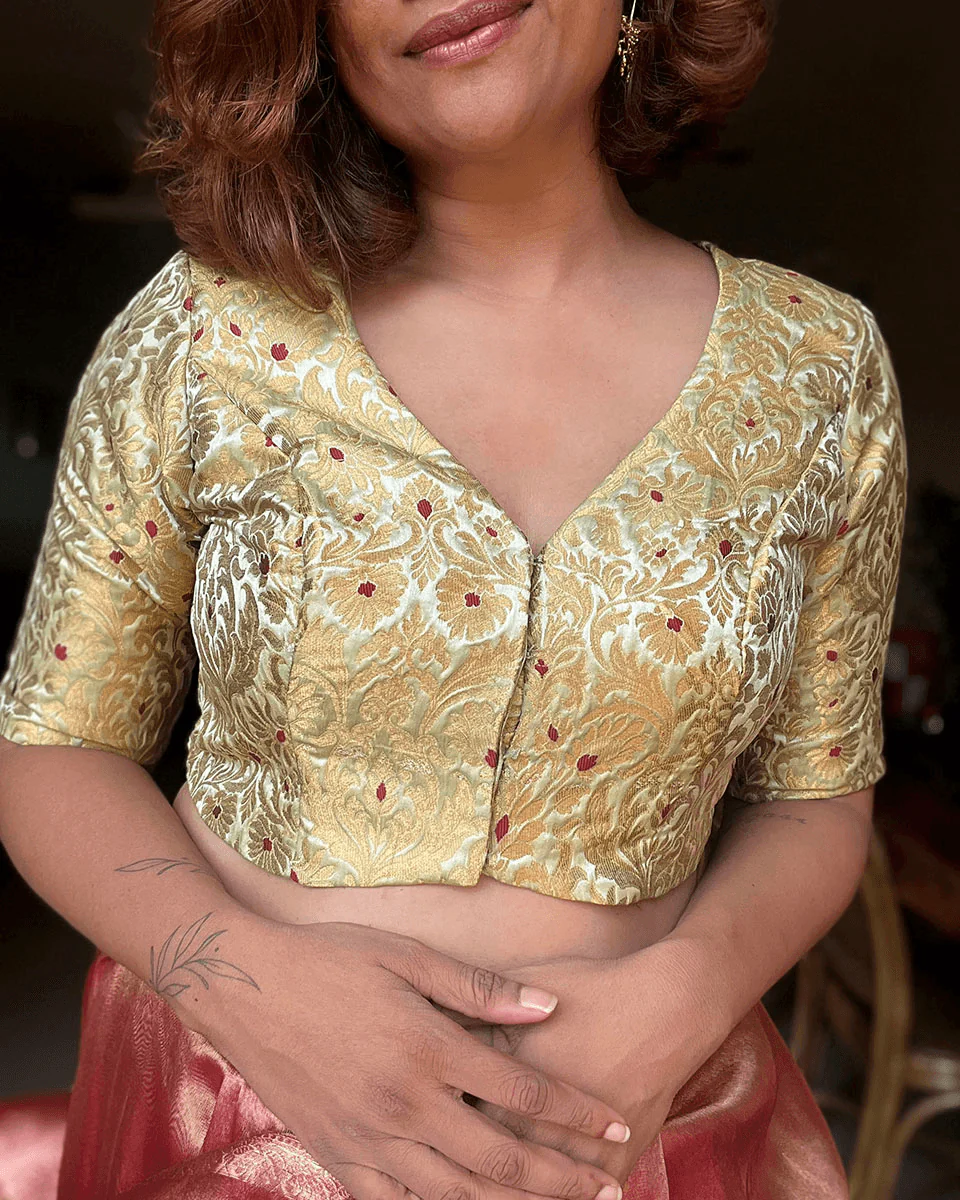 Zubeyda Khimkab Brocade Blouse - Nargiz - Image 8